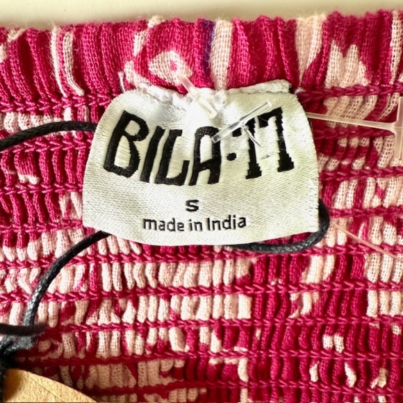 NWT Bila77 Fuchsia Top, Cotton, Size Small - Picture 13 of 14